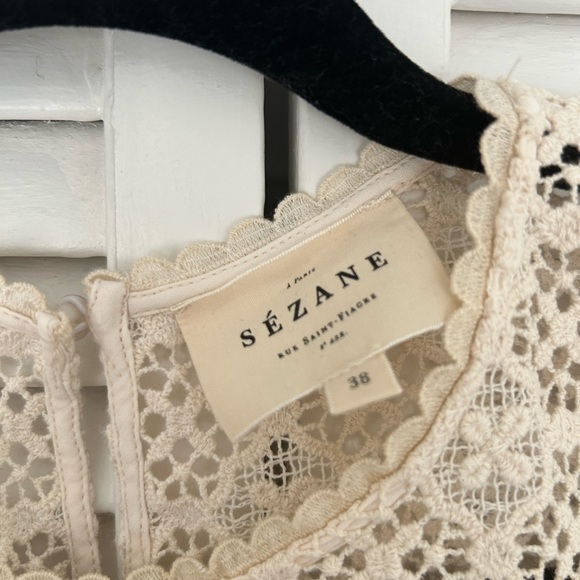 Sezane Lova Blouse Beige - Size 6 - Picture 4 of 6